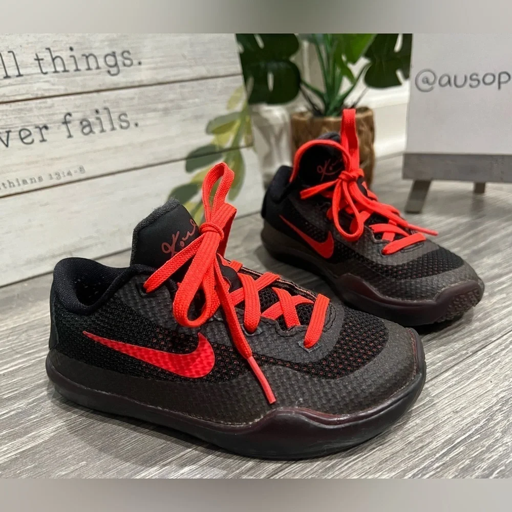 Nike Kobe 10 X Baby Size 9C Black Anthracite Crimson 726069-060 Toddler TD